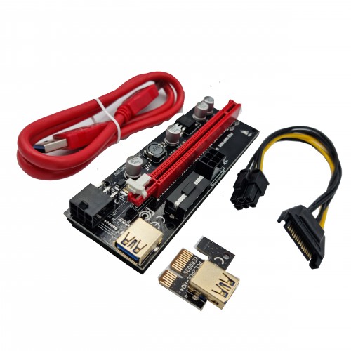 Райзер для видеокарты 009S MOLEX PCI-E 1X - 16X PCI-E плата расширения Riser